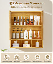 Yorbay Badezimmerschrank mit Doppeltür und Fächern, 59 x 22 x 66 cm - YB - YB071 - Z097 - 7 - yorbiy.com