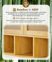 Yorbay Badezimmerschrank mit Doppeltür und Fächern, 59 x 22 x 66 cm - YB - YB071 - Z097 - 8 - yorbiy.com