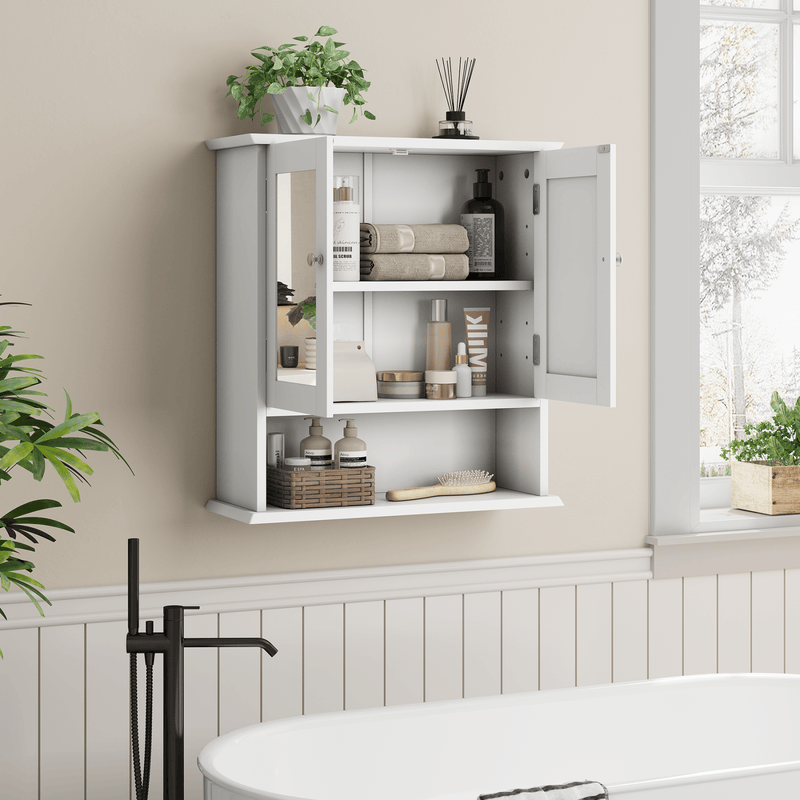 Wandmontierter Badezimmerschrank mit Spiegel - YB - W3180P271290 - 2 - yorbiy.com