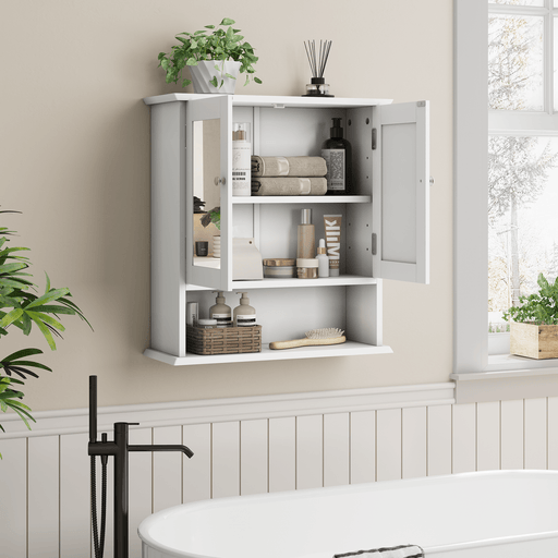 Wandmontierter Badezimmerschrank mit Spiegel - YB - W3180P271290 - 2 - yorbiy.com