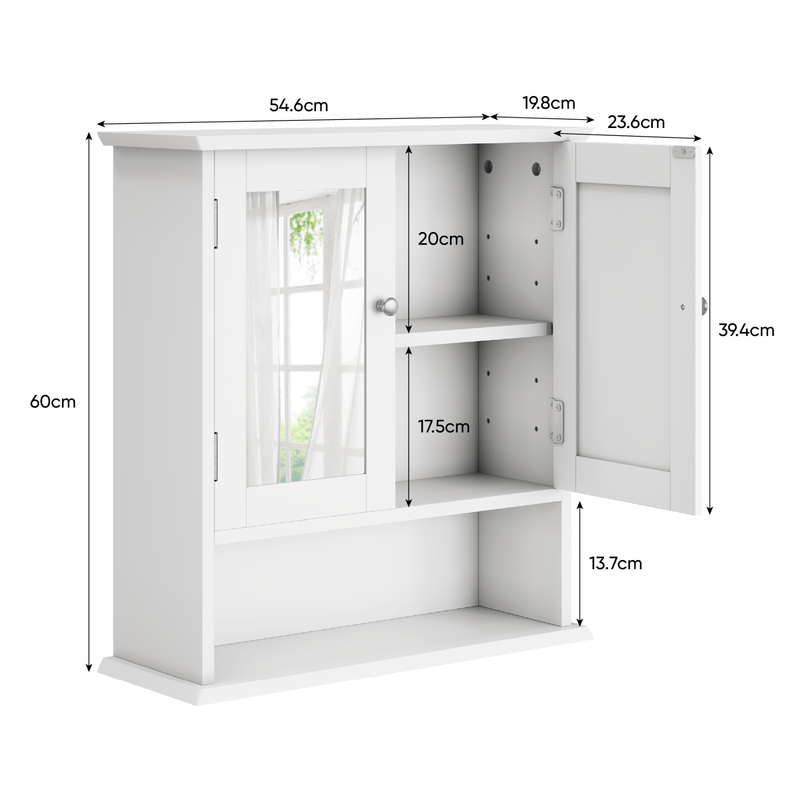 Wandmontierter Badezimmerschrank mit Spiegel - YB - W3180P271290 - 3 - yorbiy.com