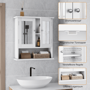 Wandmontierter Badezimmerschrank mit Spiegel - YB - W3180P271290 - 4 - yorbiy.com