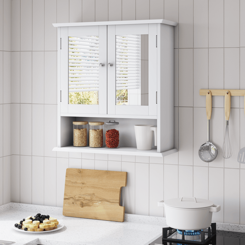 Wandmontierter Badezimmerschrank mit Spiegel - YB - W3180P271290 - 5 - yorbiy.com