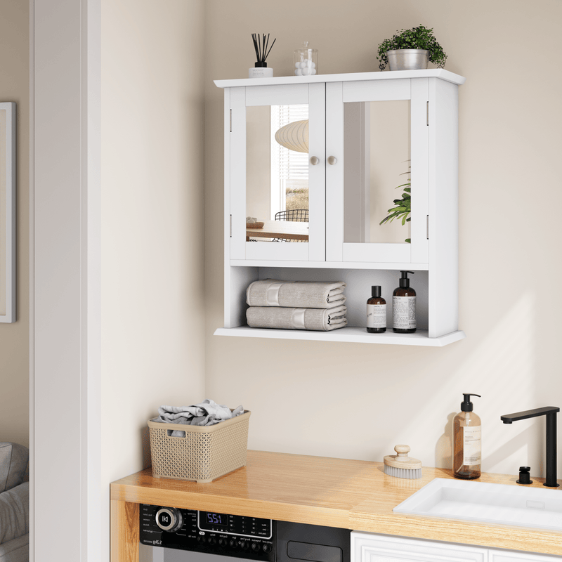 Wandmontierter Badezimmerschrank mit Spiegel - YB - W3180P271290 - 7 - yorbiy.com