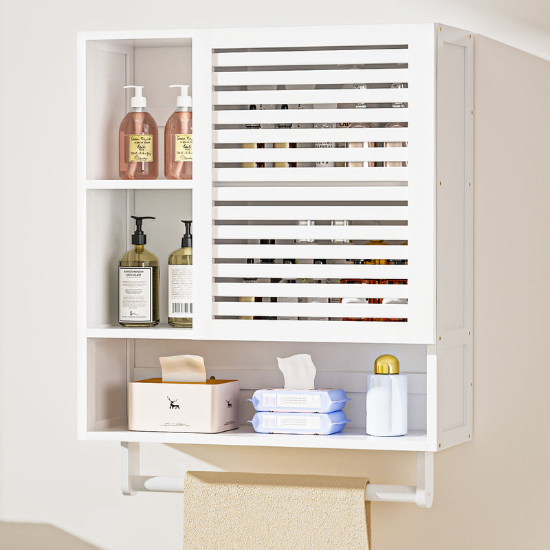 Yorbay Badezimmerschrank mit Tür und Regalen, 70 x 56 x 20 cm - YB070 - Z095 - 17 - yorbiy.com