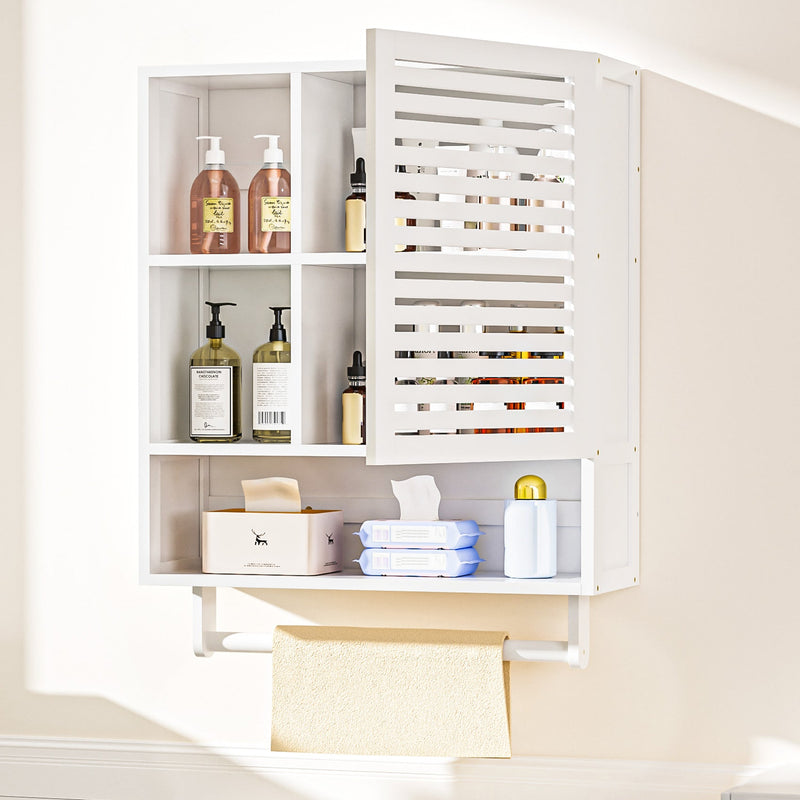 Yorbay Badezimmerschrank mit Tür und Regalen, 70 x 56 x 20 cm - YB070 - Z095 - 11 - yorbiy.com