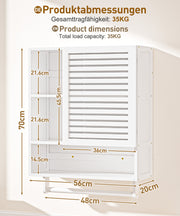 Yorbay Badezimmerschrank mit Tür und Regalen, 70 x 56 x 20 cm - YB070 - Z095 - 12 - yorbiy.com