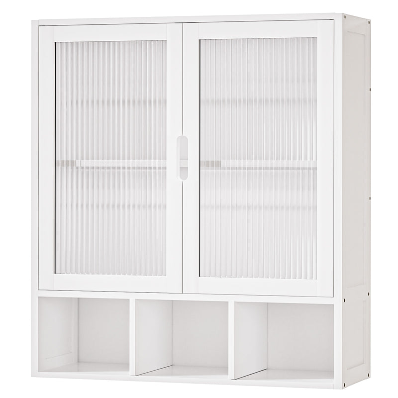 Yorbay Badezimmerschrank mit Doppeltür und Fächern, 59 x 22 x 66 cm - YB - YB071 - Z098 - 11 - yorbiy.com