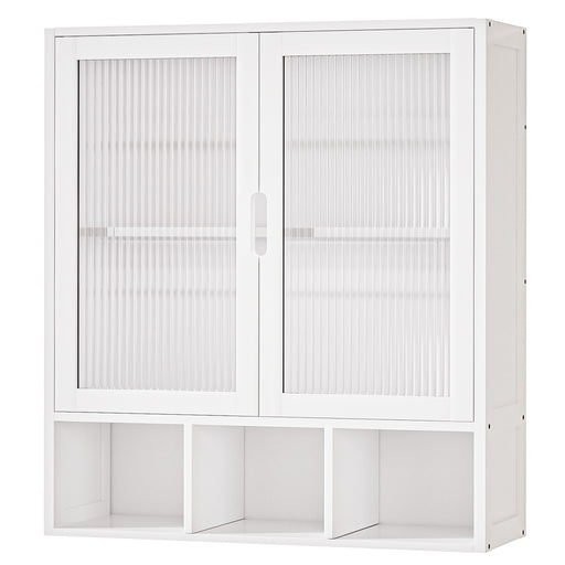 Yorbay Badezimmerschrank mit Doppeltür und Fächern, 59 x 22 x 66 cm - YB - YB071 - Z098 - 11 - yorbiy.com