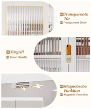 Yorbay Badezimmerschrank mit Doppeltür und Fächern, 59 x 22 x 66 cm - YB - YB071 - Z098 - 14 - yorbiy.com