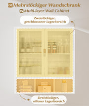 Yorbay Badezimmerschrank mit Doppeltür und Fächern, 59 x 22 x 66 cm - YB - YB071 - Z098 - 15 - yorbiy.com