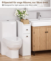 Yorbay schmaler Badezimmerschrank mit Schubladen, 18×40×70 cm - YB114-D061 - 4 - yorbiy.com