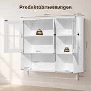 Yorbay wandhängender Badezimmerschrank mit 3 Türen, 88 × 26 × 83,5 cm - YW021-D090 - 3 - yorbiy.com