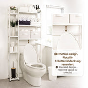 Yorbay Toilettenregal aus Bambus mit 2 Aufbewahrungsboxen und höhenverstellbaren Ablagen - F201 - 7 - yorbiy.com