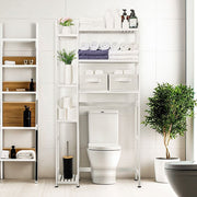 Yorbay Toilettenregal aus Bambus mit 2 Aufbewahrungsboxen und höhenverstellbaren Ablagen - F201 - 4 - yorbiy.com