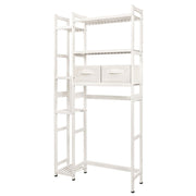 Yorbay Toilettenregal aus Bambus mit 2 Aufbewahrungsboxen und höhenverstellbaren Ablagen - F201 - 3 - yorbiy.com