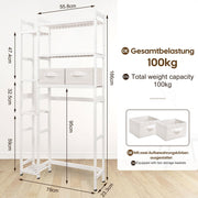 Yorbay Toilettenregal aus Bambus mit 2 Aufbewahrungsboxen und höhenverstellbaren Ablagen - F201 - 9 - yorbiy.com