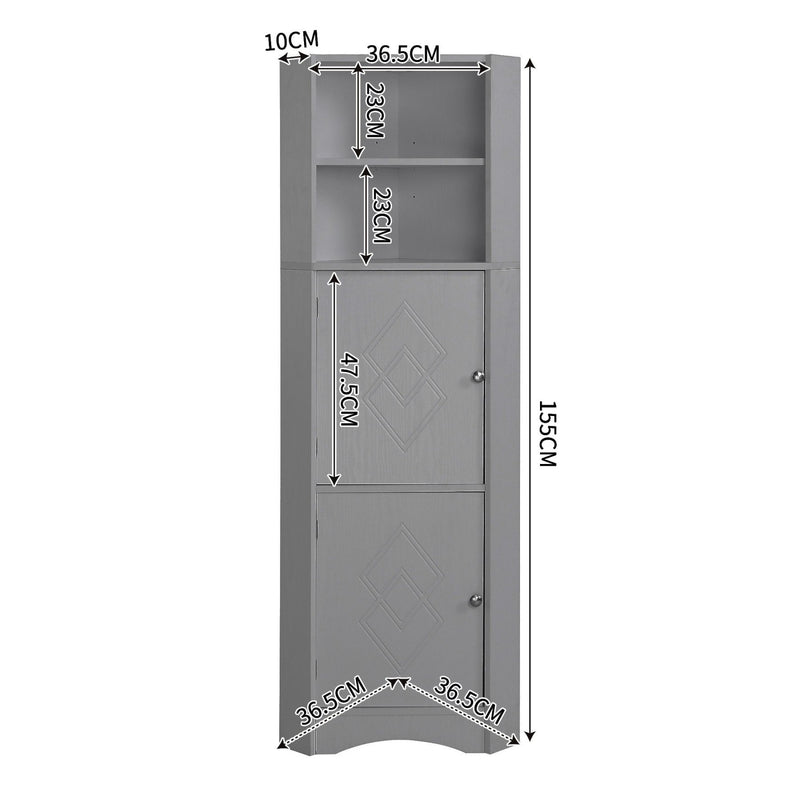Eck - Badschrank mit zwei Ablagefächern und verstellbarem Einlegeboden - YB - WF314510AAE - 3 - yorbiy.com