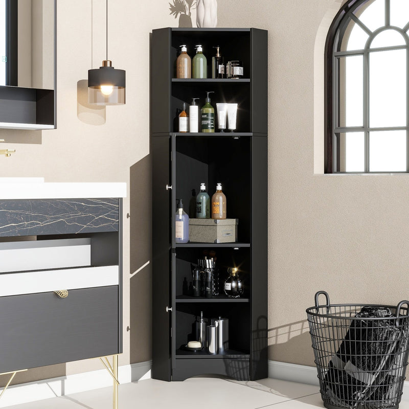 Eck - Badschrank mit zwei Ablagefächern und verstellbarem Einlegeboden - YB - WF314510AAB - 16 - yorbiy.com
