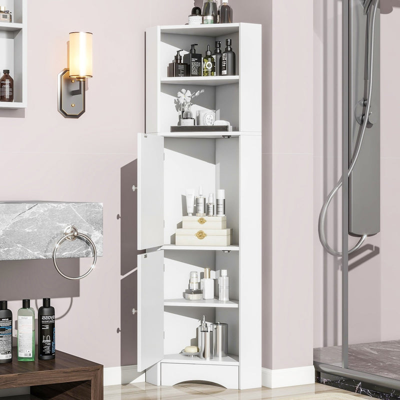 Eck - Badschrank mit zwei Ablagefächern und verstellbarem Einlegeboden - YB - WF314510AAK - 18 - yorbiy.com