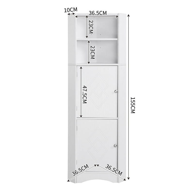 Eck - Badschrank mit zwei Ablagefächern und verstellbarem Einlegeboden - YB - WF314510AAK - 19 - yorbiy.com