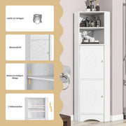 Eck - Badschrank mit zwei Ablagefächern und verstellbarem Einlegeboden - YB - WF314510AAK - 21 - yorbiy.com