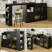 Um 360° drehbarer Bartisch, multifunktionaler Ess - und Barschrank - YB - N620P20771214S - 11 - yorbiy.com