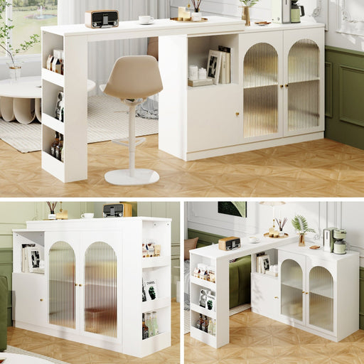 Um 360° drehbarer Bartisch, multifunktionaler Ess - und Barschrank - YB - N620P20771214W - 2 - yorbiy.com