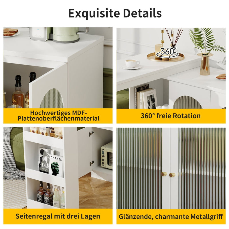 Um 360° drehbarer Bartisch, multifunktionaler Ess - und Barschrank - YB - N620P20771214W - 4 - yorbiy.com