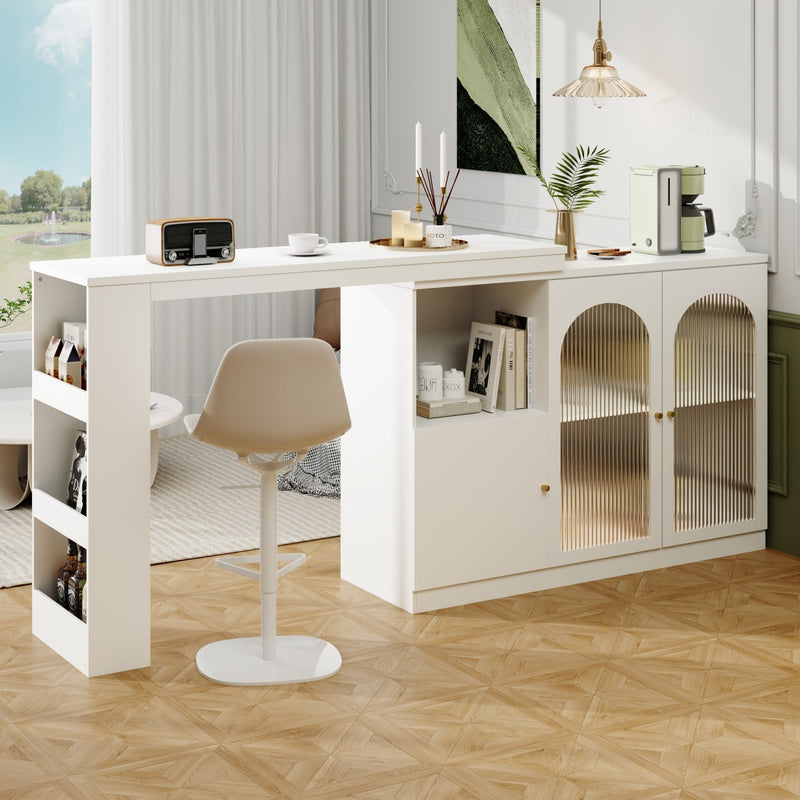 Um 360° drehbarer Bartisch, multifunktionaler Ess - und Barschrank - YB - N620P20771214W - 7 - yorbiy.com