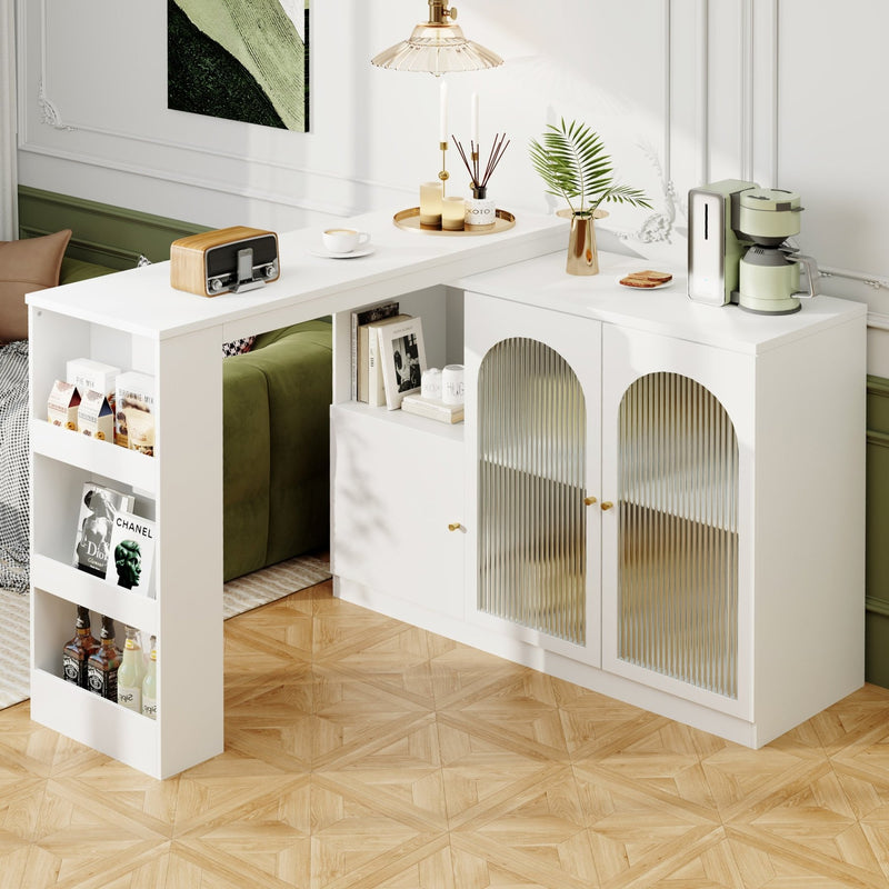 Um 360° drehbarer Bartisch, multifunktionaler Ess - und Barschrank - YB - N620P20771214W - 9 - yorbiy.com