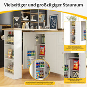 360° drehbarer Stehtisch auf Rollen - YB - N620P20633435W - 5 - yorbiy.com