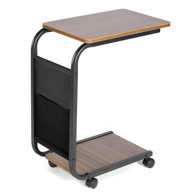 Yorbay C - förmiger Beistelltisch auf Rollen, 30×45×65 cm - YB058-T052A - 1 - yorbiy.com