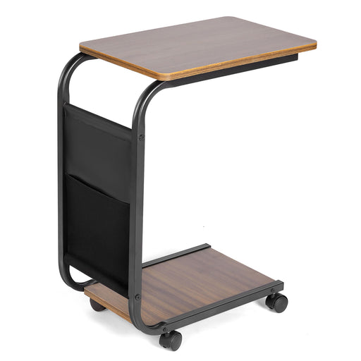 Yorbay C - förmiger Beistelltisch auf Rollen, 30×45×65 cm - YB058-T052A - 1 - yorbiy.com