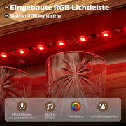 Yorbay LED - beleuchtetes Weinregal aus Holz mit 4 Getränkespender und Flaschenhalter - YB020 - D020 - 9 - yorbiy.com