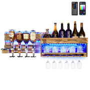 Yorbay LED - beleuchtetes Weinregal aus Holz mit 4 Getränkespender und Flaschenhalter - YB020 - D020 - 1 - yorbiy.com
