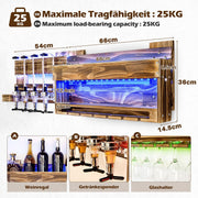 Yorbay LED - beleuchtetes Weinregal aus Holz mit 4 Getränkespender und Flaschenhalter - YB020 - D020 - 8 - yorbiy.com