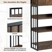 Bücherregal mit Türen und Schubladen, Stahlregal - YB - LY314702AAB - 4 - yorbiy.com