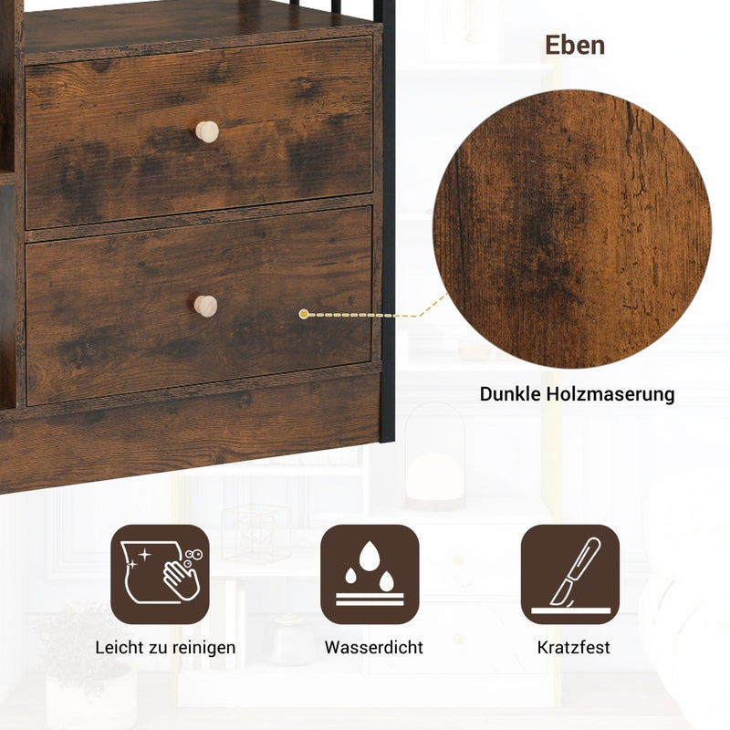 Bücherregal mit Türen und Schubladen, Stahlregal - YB - LY314702AAB - 5 - yorbiy.com