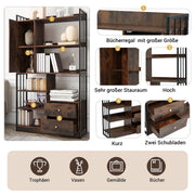Bücherregal mit Türen und Schubladen, Stahlregal - YB - LY314702AAB - 6 - yorbiy.com