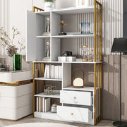 Bücherregal mit Türen und Schubladen, Stahlregal - YB - LY314702AAA - 11 - yorbiy.com