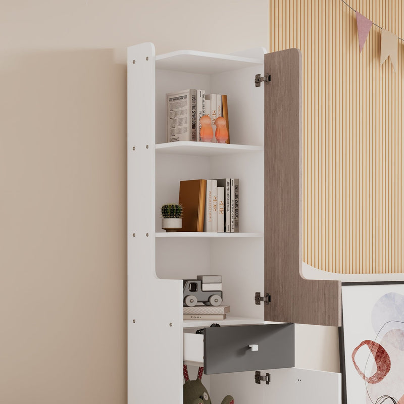 Hohes Bücherregal für Teenager, 45 x 40 x 184 cm - YB - 32159697WAA - 5 - yorbiy.com
