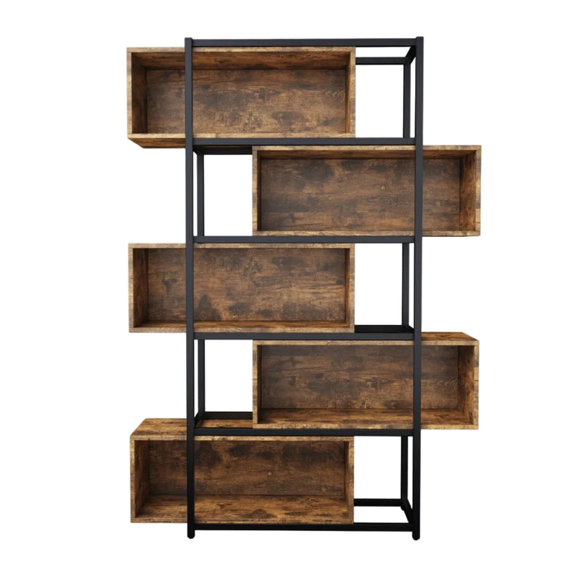 Industrielles Bücherregal mit 5 Etagen, 176 x 121 x 35 cm - YB - LY237022AAA - 1 - yorbiy.com