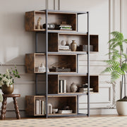 Industrielles Bücherregal mit 5 Etagen, 176 x 121 x 35 cm - YB - LY237022AAA - 5 - yorbiy.com