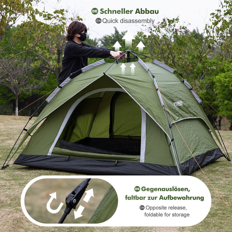 Yorbay Pop - Up - Zelt für 3 - 4 Personen Grasgrün - YB004-S093 - 5 - yorbiy.com