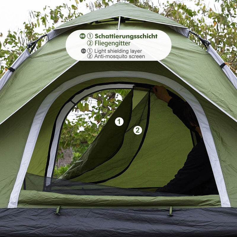 Yorbay Pop - Up - Zelt für 3 - 4 Personen Grasgrün - YB004-S093 - 6 - yorbiy.com