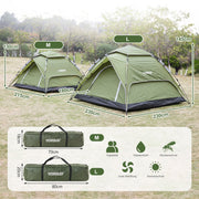 Yorbay Pop - Up - Zelt für 3 - 4 Personen Grün - YB004-S092 - 3 - yorbiy.com