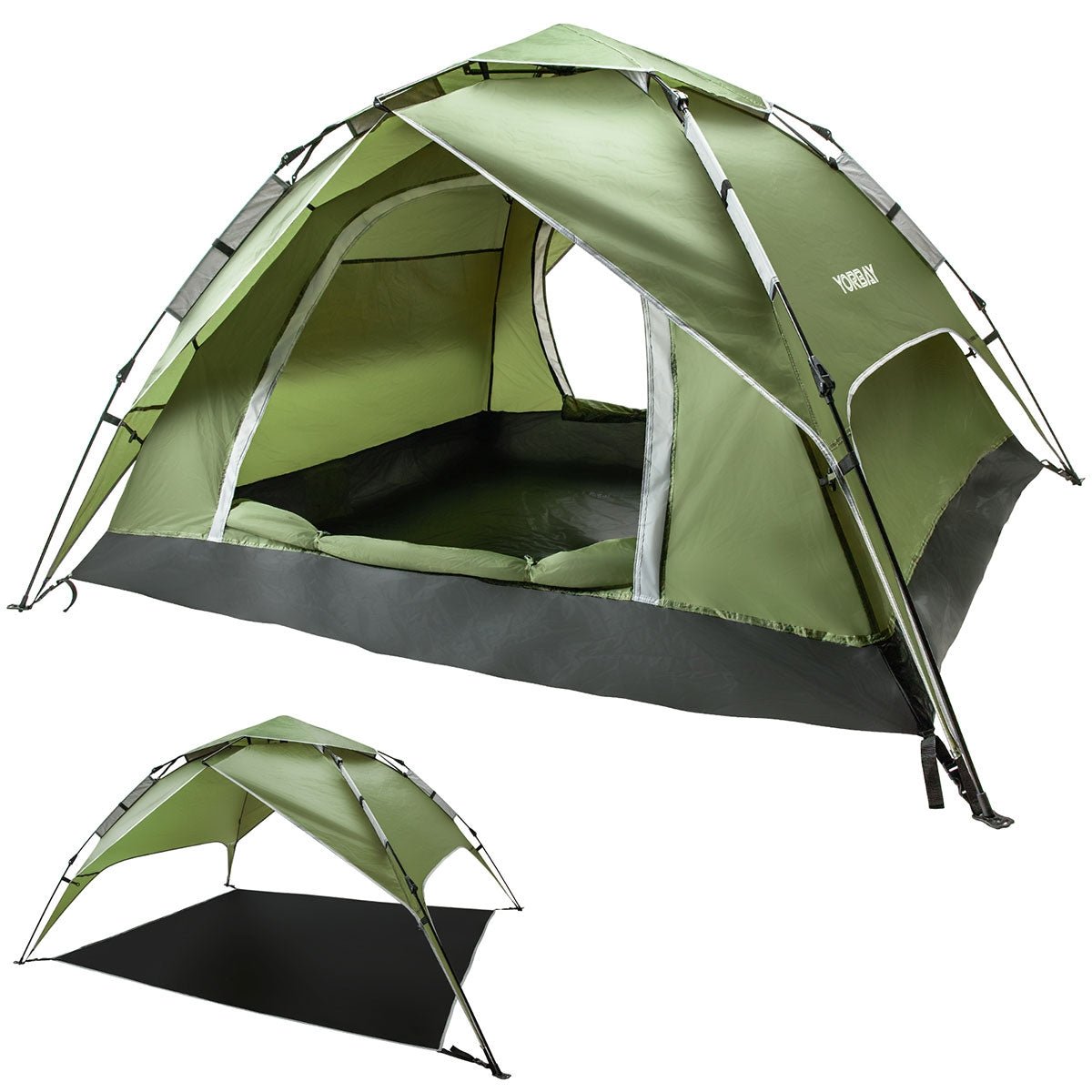 Yorbay Pop - Up - Zelt für 3 - 4 Personen Grün - YB004-S092 - 1 - yorbiy.com