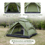 Yorbay Pop - Up - Zelt für 3 - 4 Personen Grasgrün - YB004-S093 - 10 - yorbiy.com