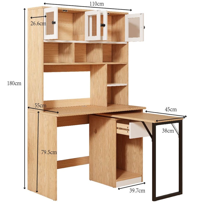 Schreibtisch mit drehbarer Tischplatte - YB - LY316292AAB - 3 - yorbiy.com